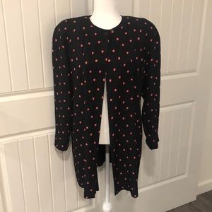 VTG 80’s ‘PEARL C’ Silk Polka-Dot Dress Coat